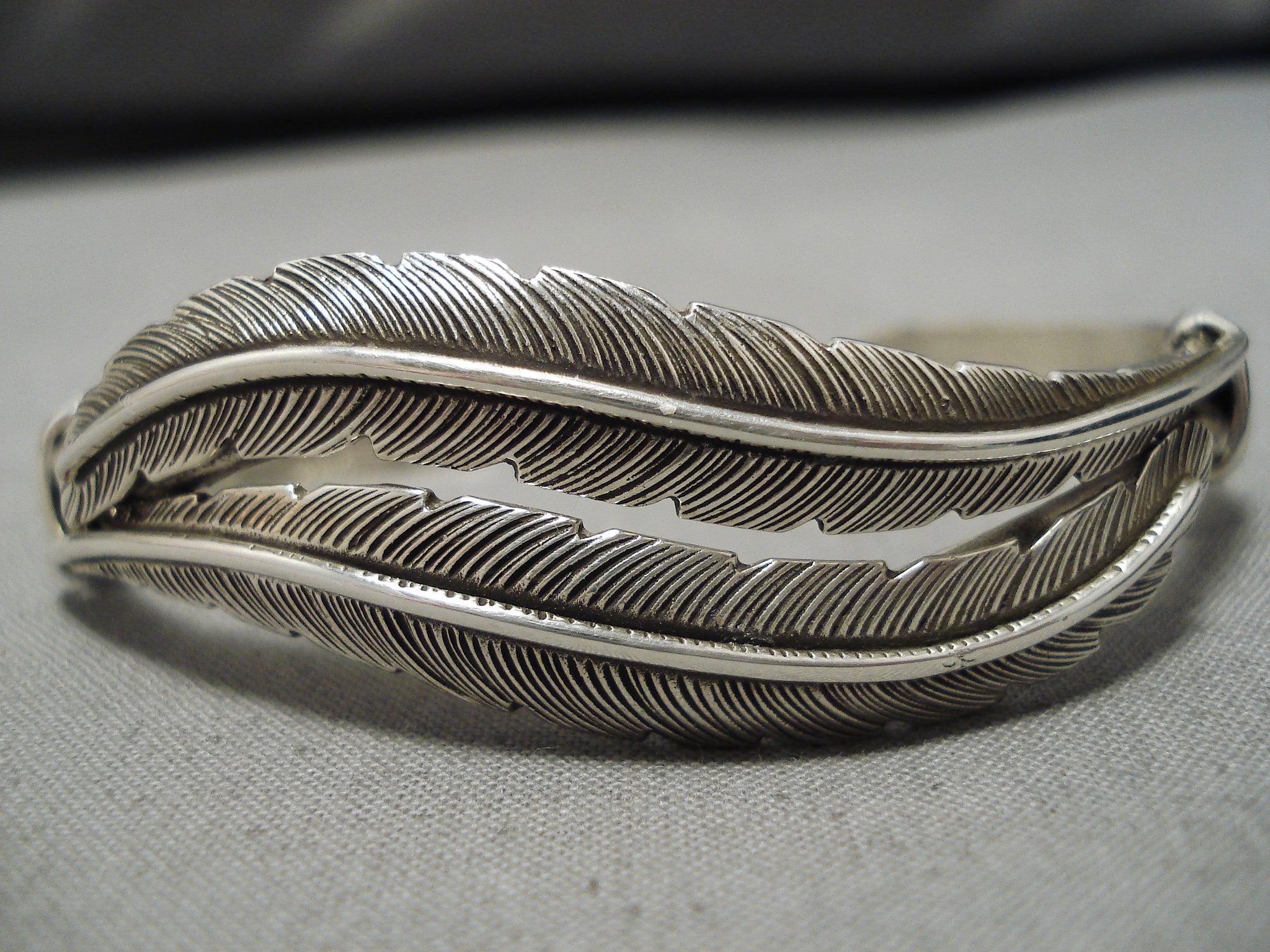 Men's Fashion Jewelry Silver Feather Adjustable Bangle Cuff Bracelet 1-268  | eBay